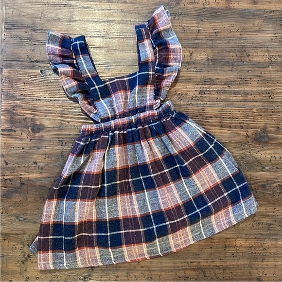 Zara: Plaid Ruffle Strap Dress 12/18 - Picture 1 of 4